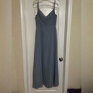 Azazie Daenerys Bridesmaid Dress - Dusty Blue - Size 4